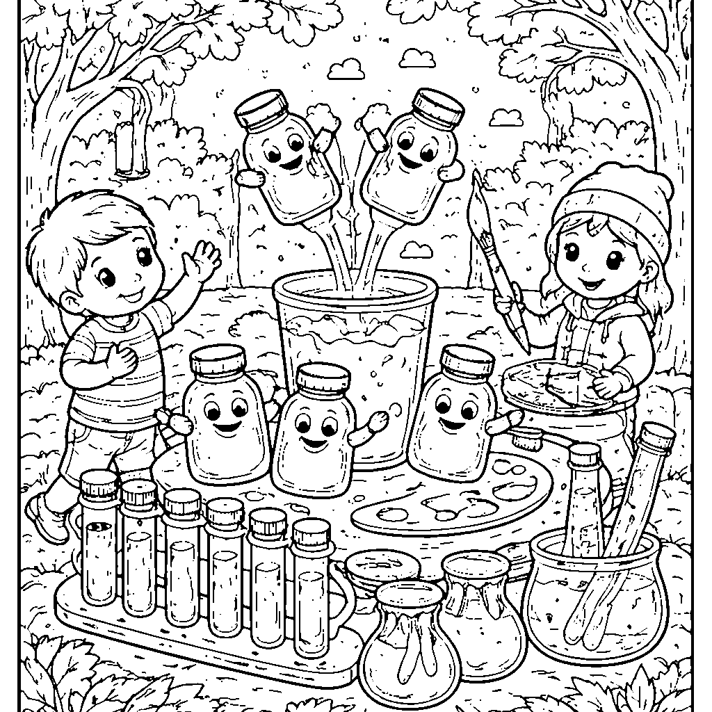 Вълшебна лаборатория за смесване на цветове