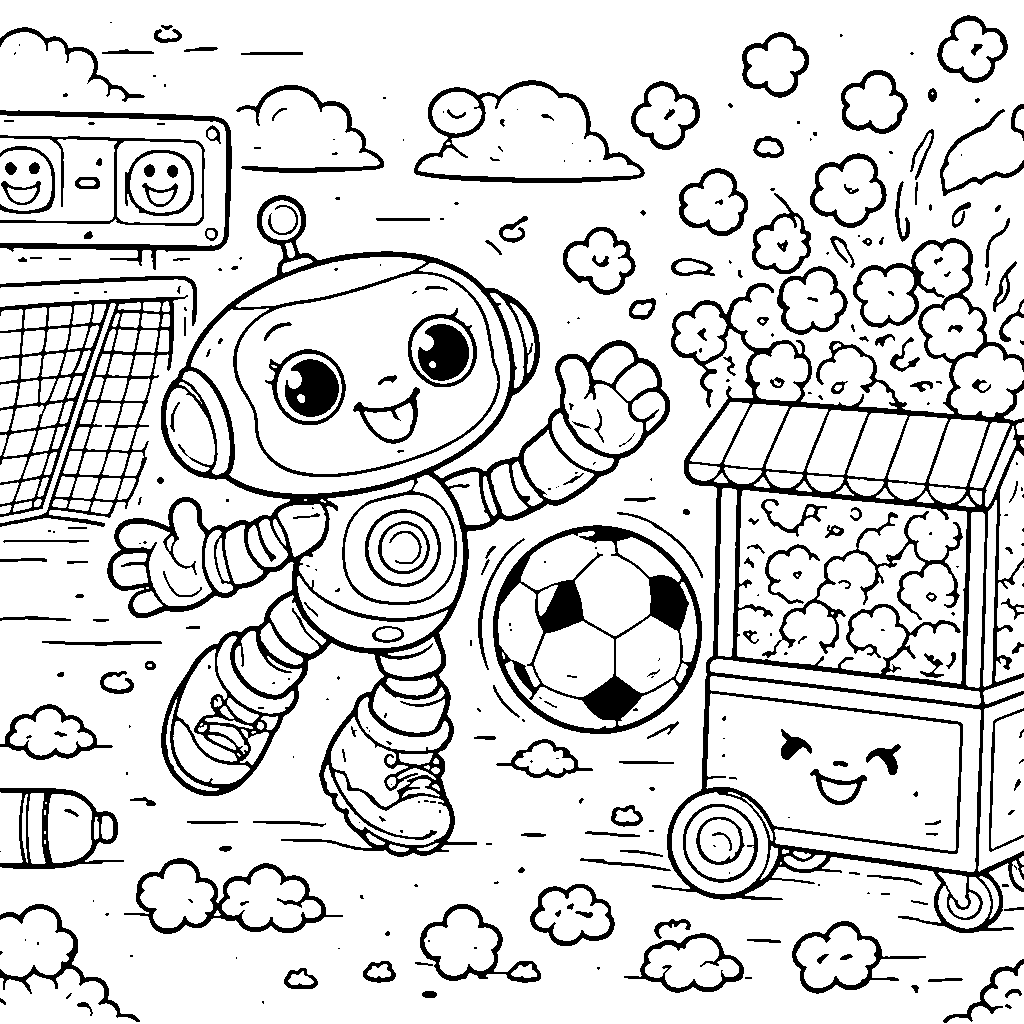 Fotbalový robot trénující triky