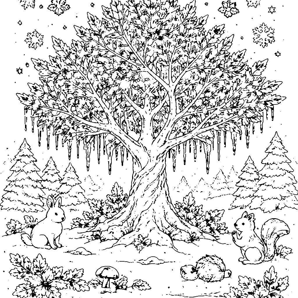 Ein magischer Winterbaum