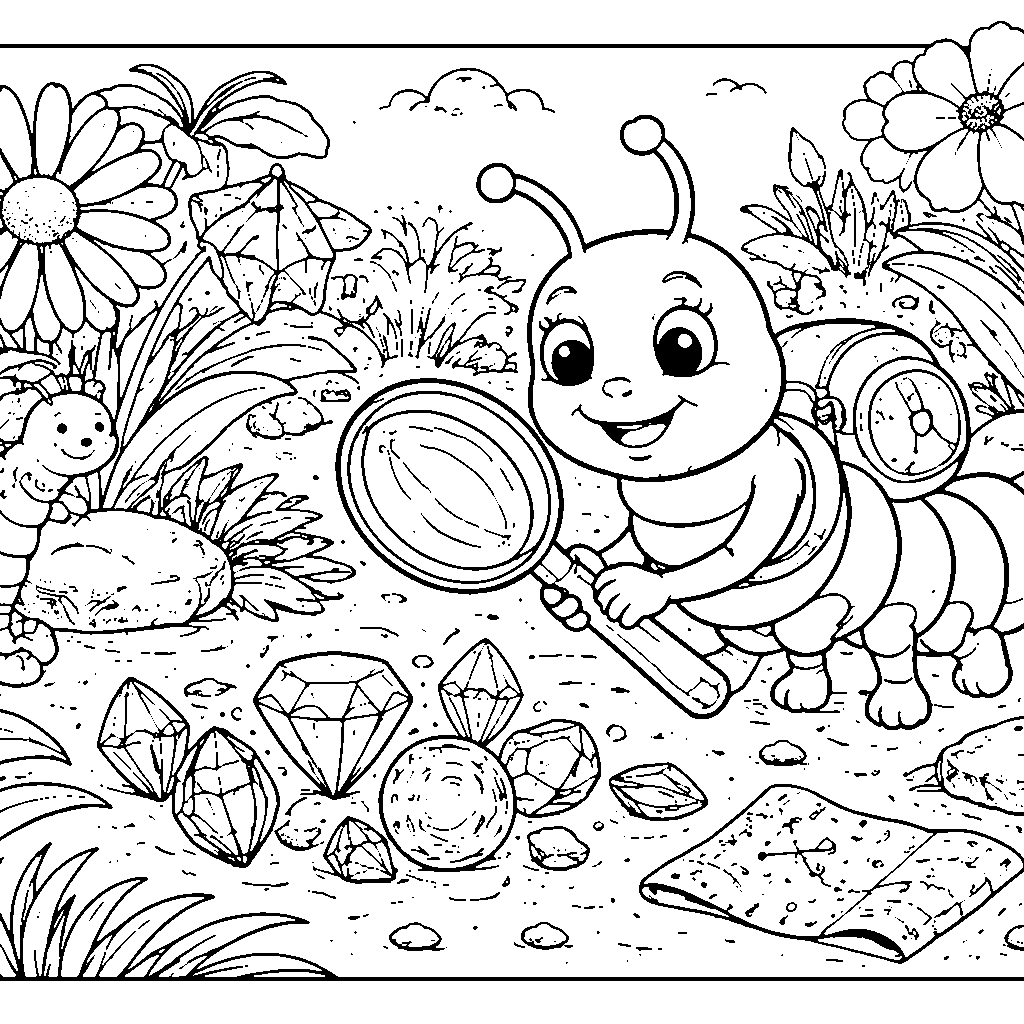 Adventurous Caterpillar on a Treasure Hunt