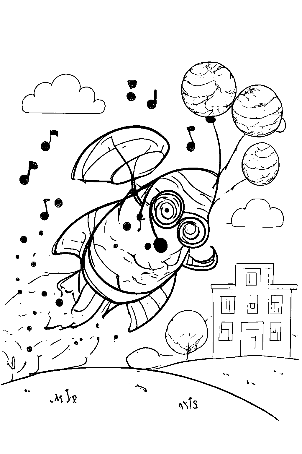 Coloring Page of a Rocket Ship Adventure in Space – coloring page printable