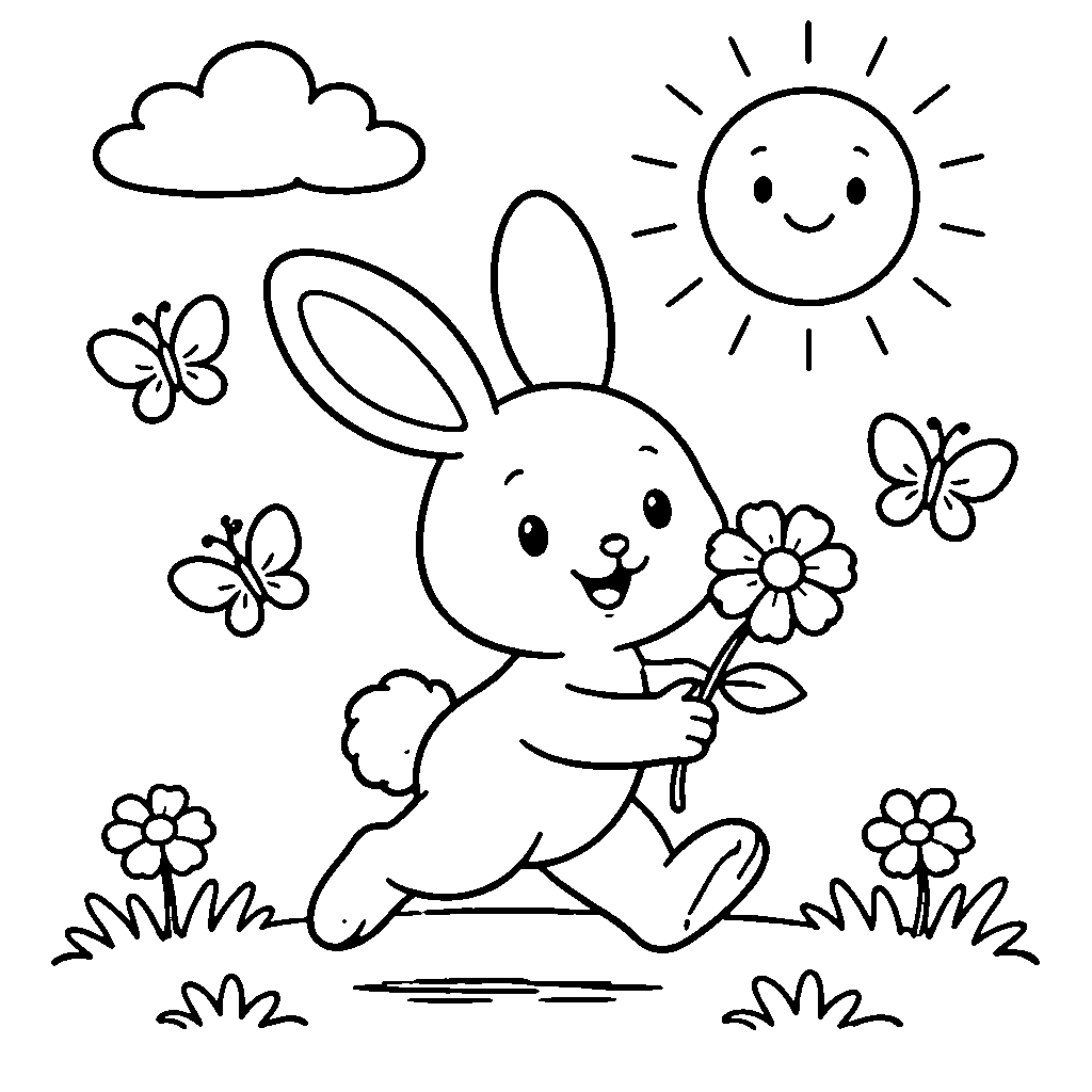 Cute Bunny in the Meadow