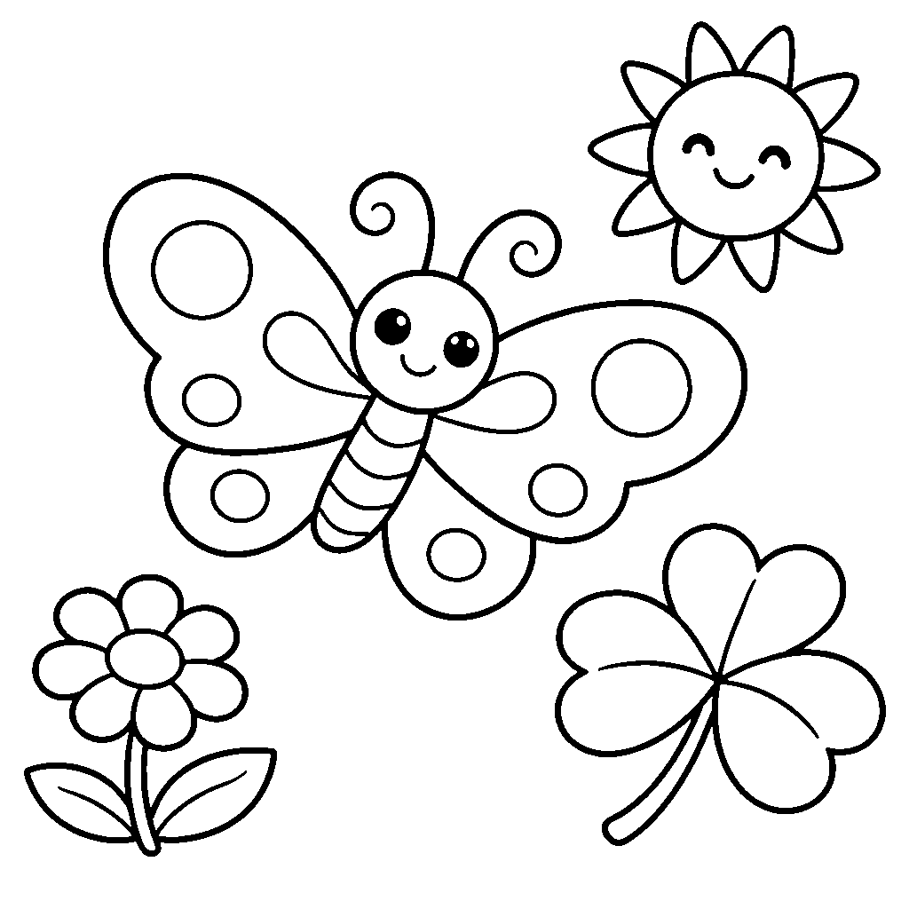 Mariposa alegre en el prado