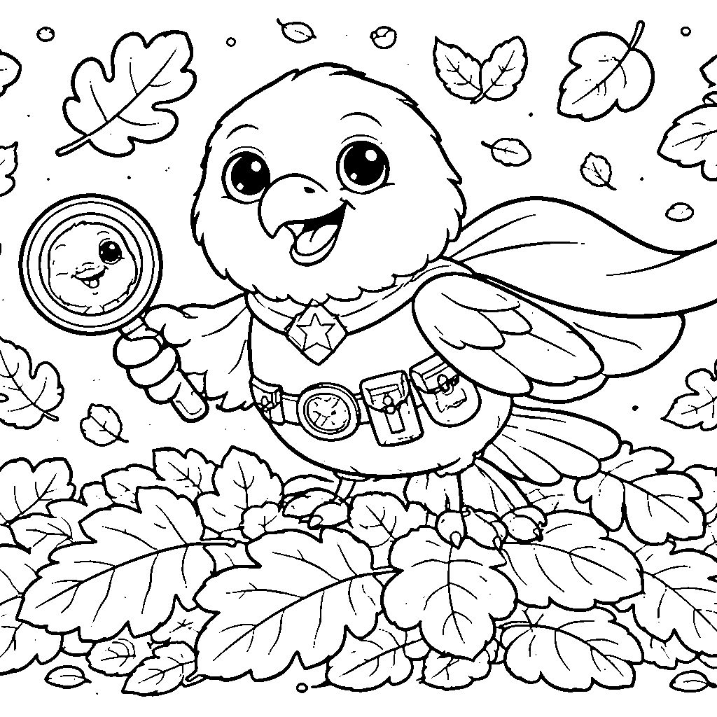 L'Aigle Héroïque : Coloriage Épique pour Enfants – coloriage à imprimer