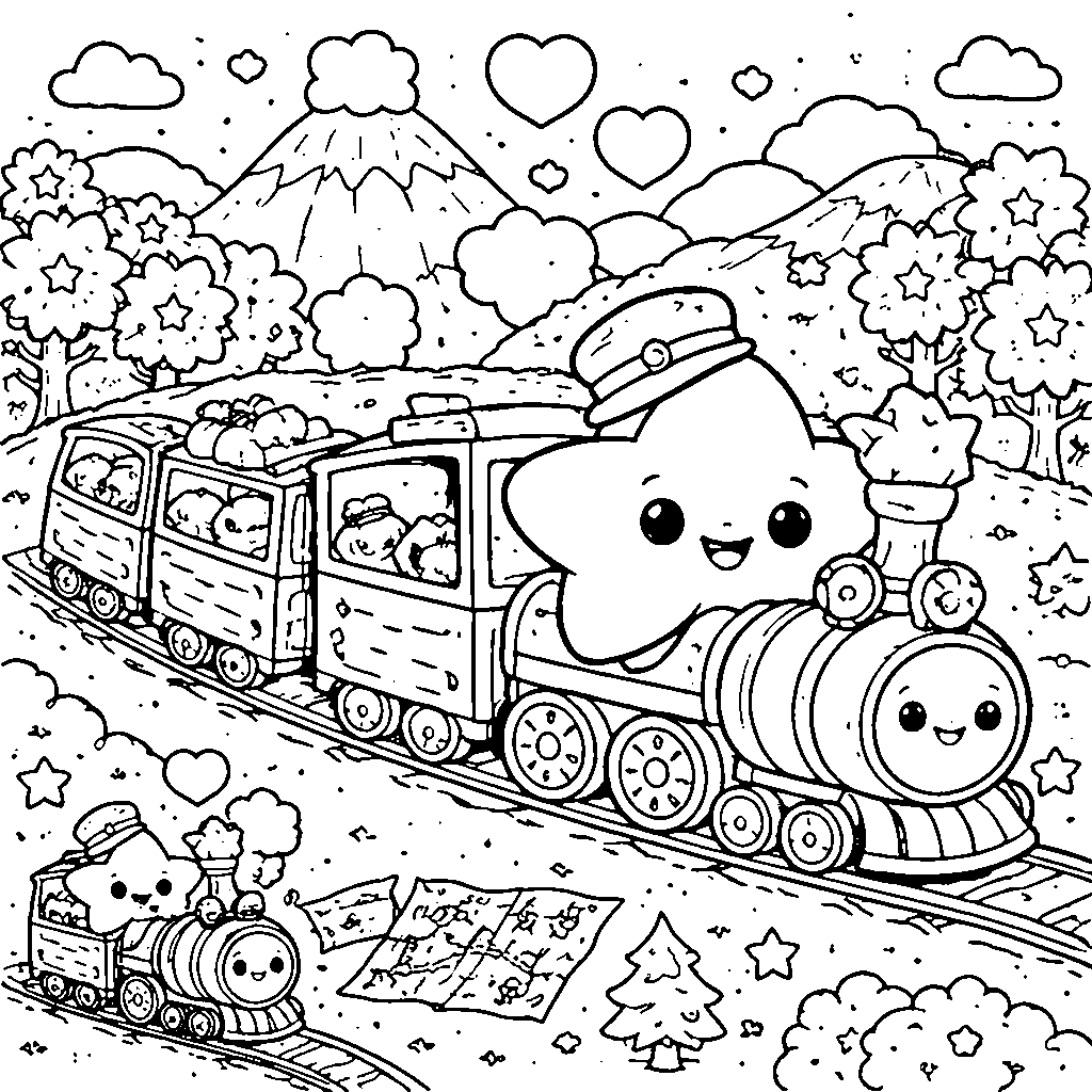 Le Train Magique avec l'Étoile Conductrice