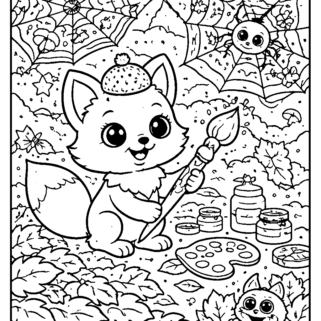 Le Renard au Grand Cœur : Une Aventure Colorée – coloriage à imprimer