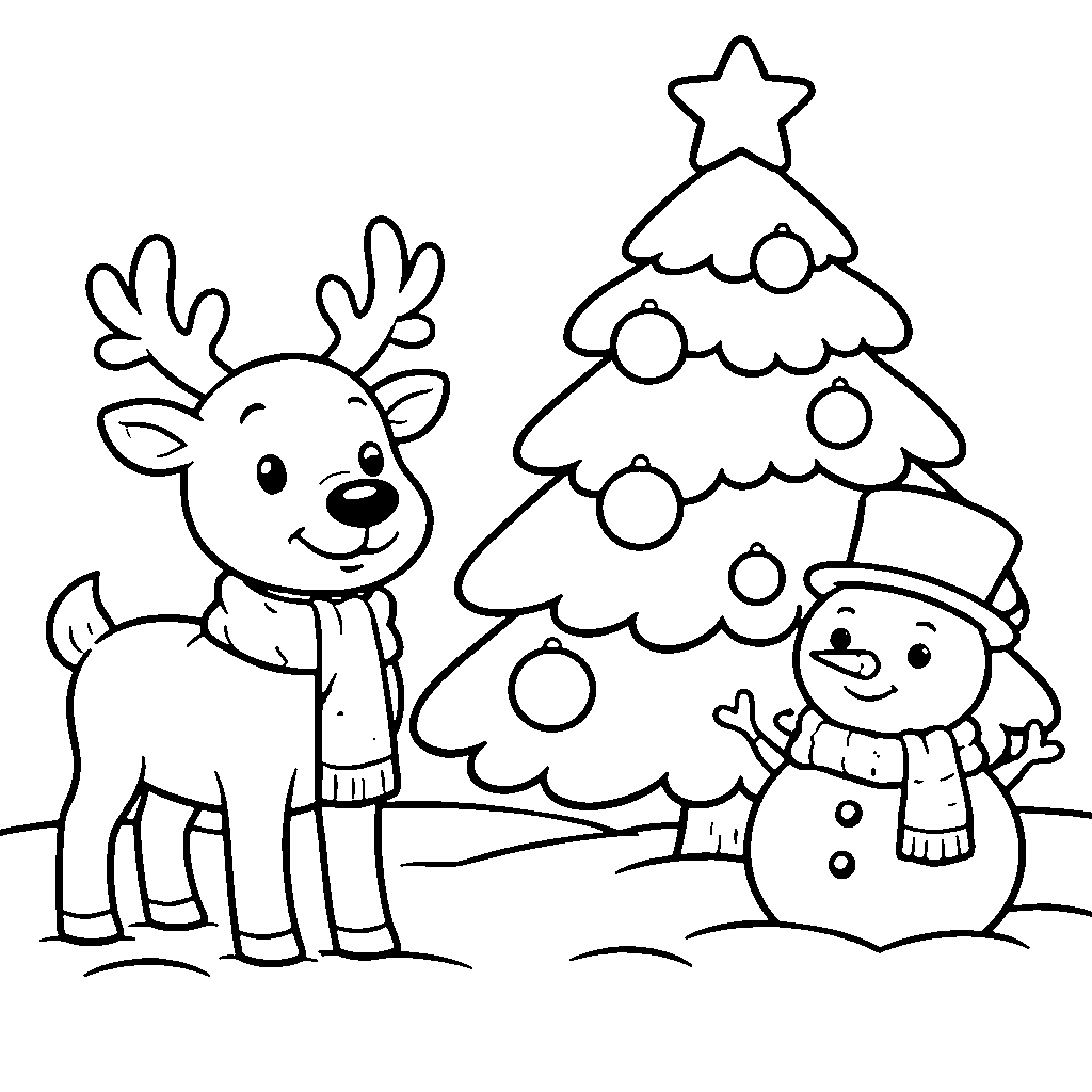 Renne avec des cadeaux