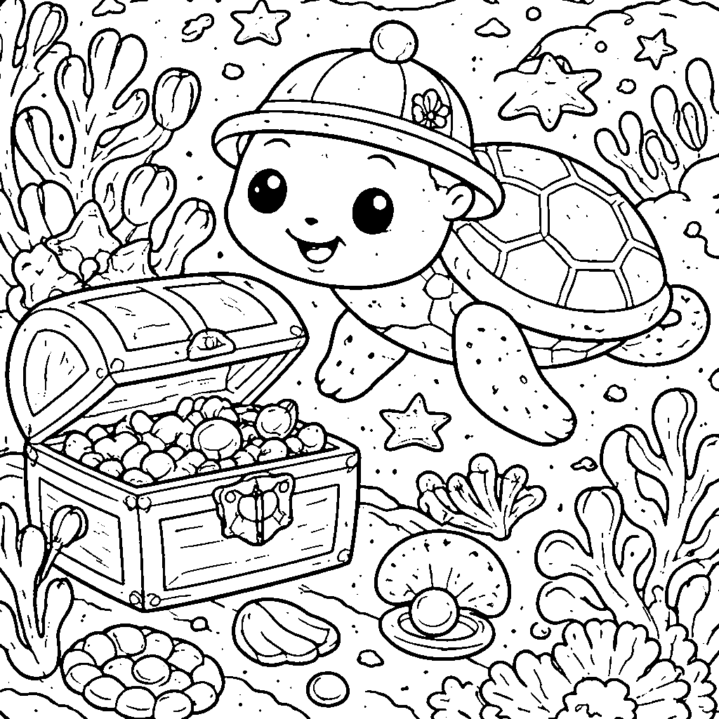 Une tortue de mer curieuse en exploration