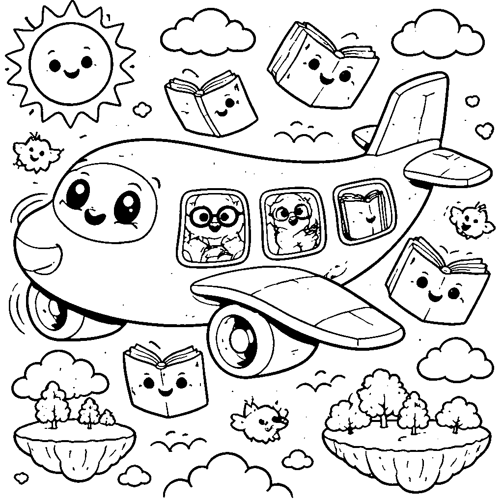 Un avion de bibliothèque volant