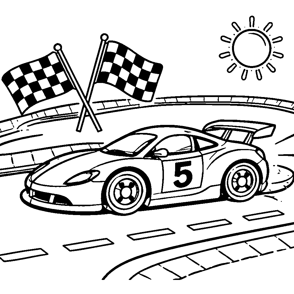 Voiture de Course sur la Piste