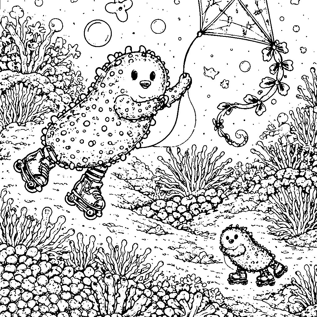 Mentimun Laut – gambar mewarnai cetak