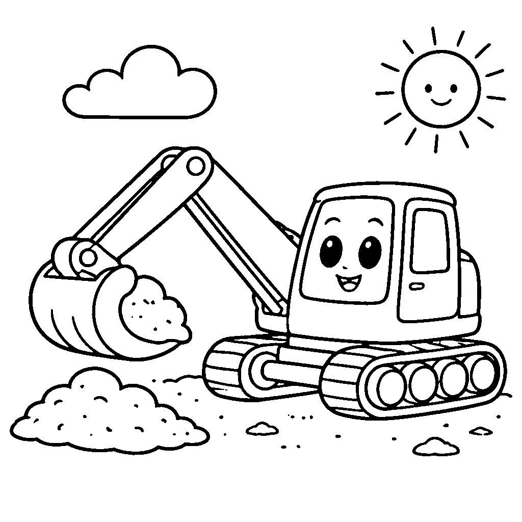 Escavatore al cantiere