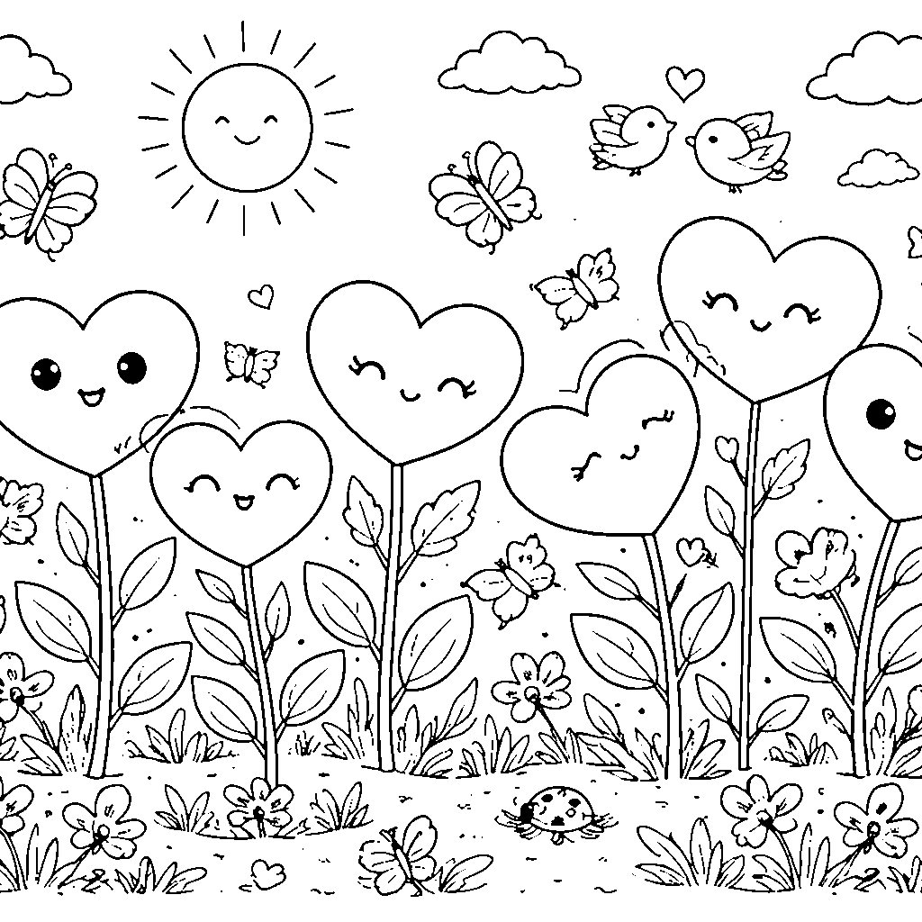 Giardino Fatato di Fiori a Cuore