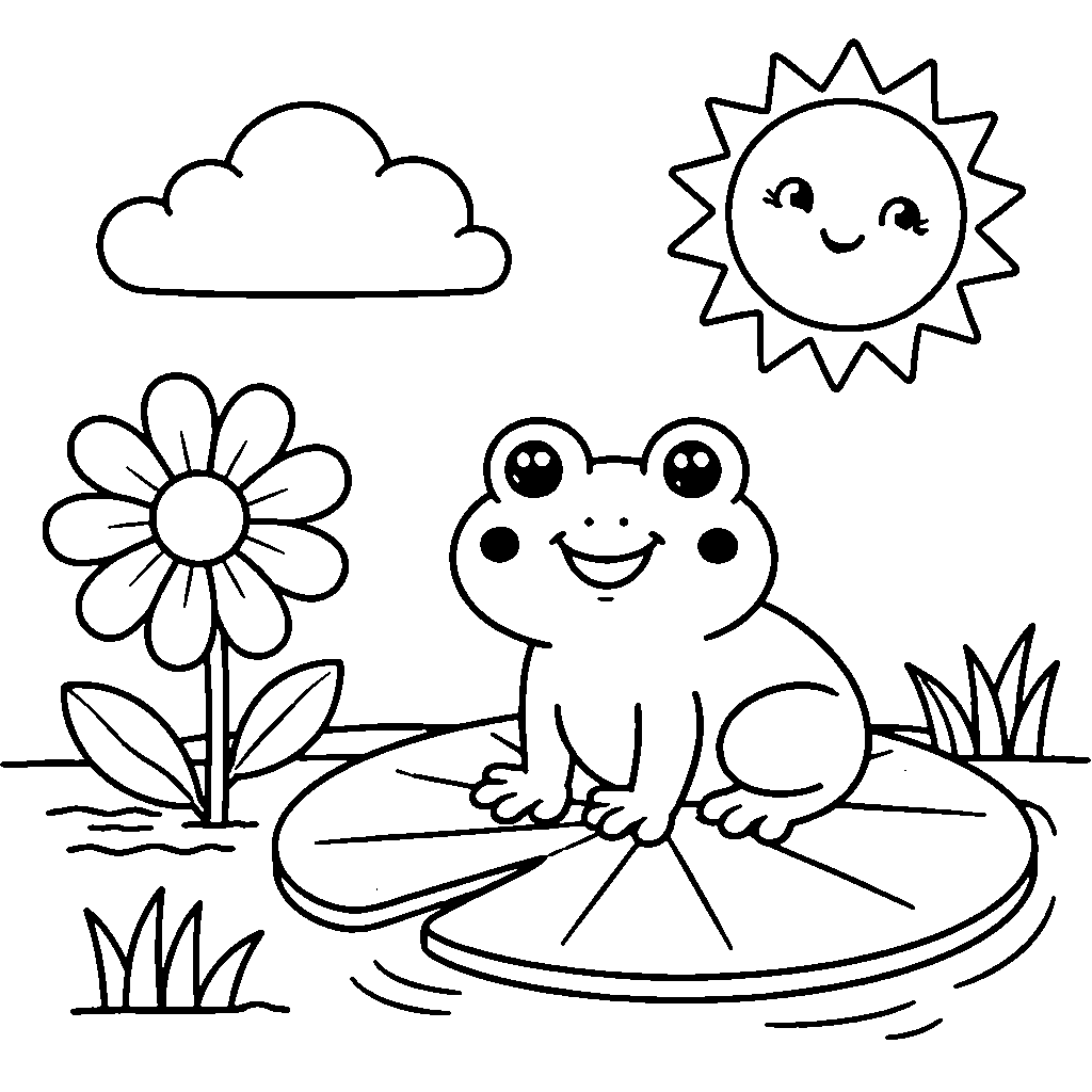 葉の上のカエル