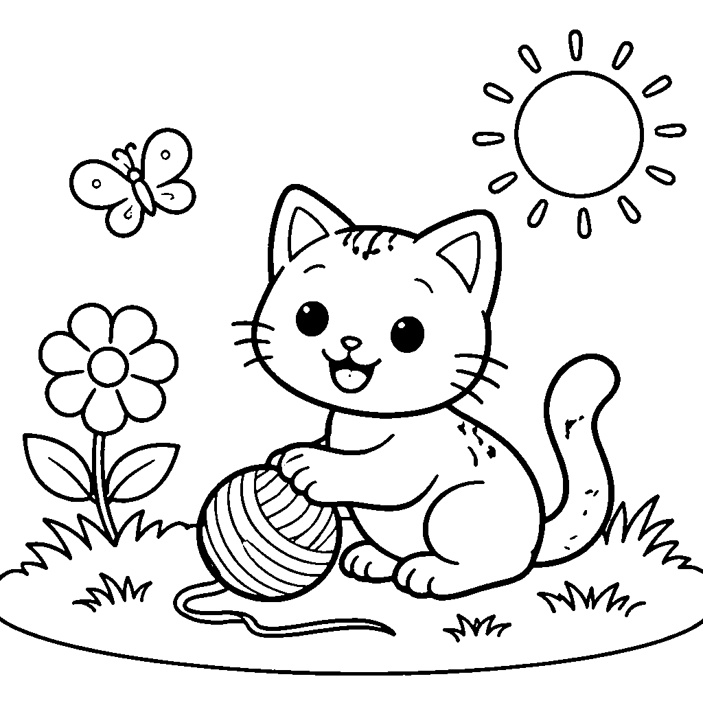 정원 속 고양이