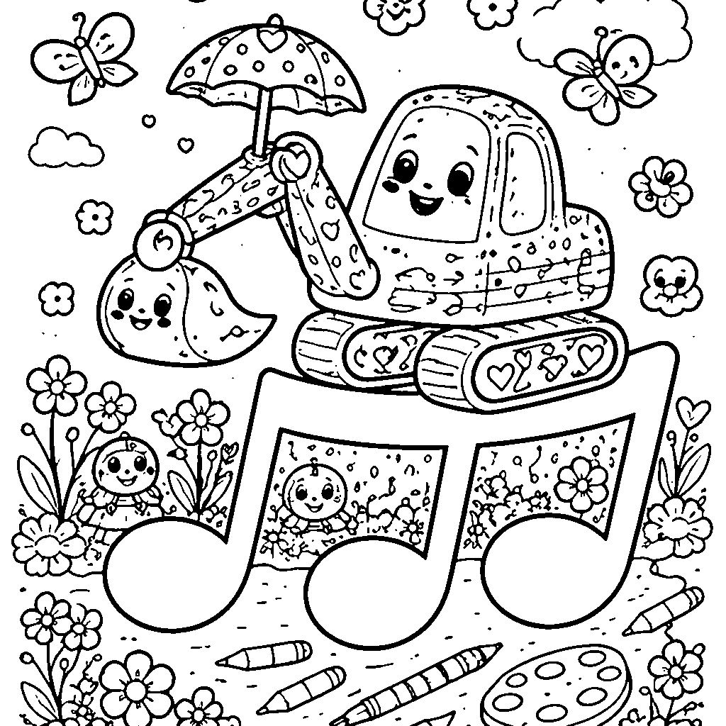 Páginas para Colorir Escavadora: Diversão em Grande Escala! – desenho para colorir e imprimir