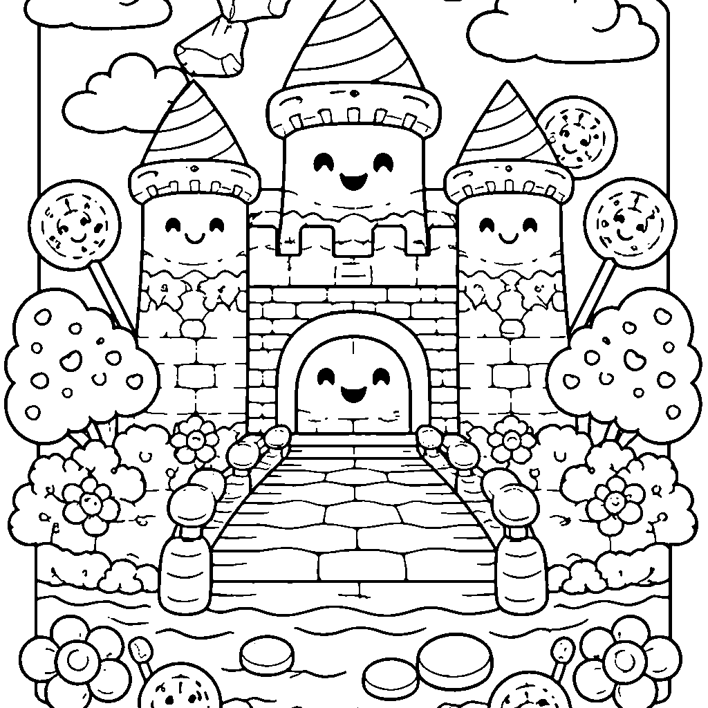 Castelo dos Sonhos para Colorir