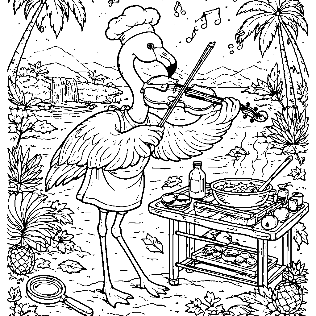 Flamingo Thanh Lịch: Trang Tô Màu Dành Cho Trẻ Em