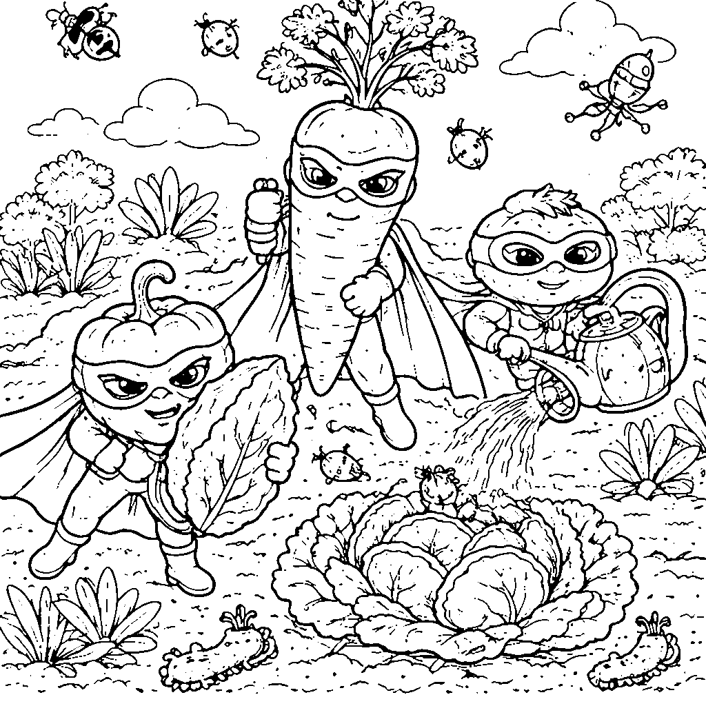 Trang Tô Màu Rau Siêu Anh Hùng