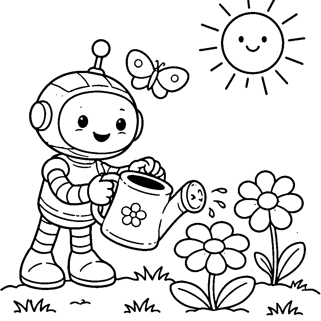 花园里的机器人