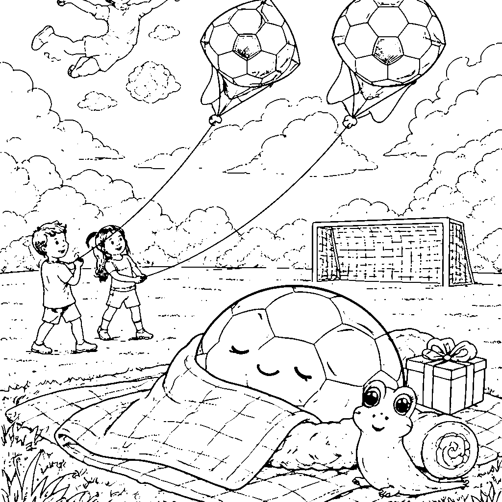 快樂足球塗色頁