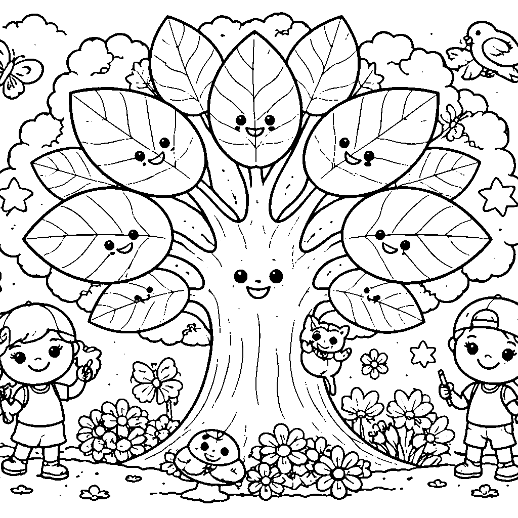 魔法色輪樹塗色頁